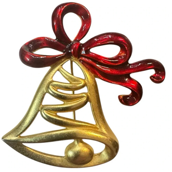 Krementz | Christmas Bell Brooch - Picture 1 of 7